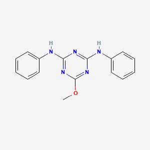 molecular formula C16H15N5O B3825227 6-methoxy-N,N'-diphenyl-1,3,5-triazine-2,4-diamine 