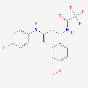 N-(4-chlorophenyl)-3-(4-methoxyphenyl)-3-[(trifluoroacetyl)amino]propanamide