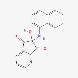 molecular formula C19H13NO3 B3825241 2-hydroxy-2-(1-naphthylamino)-1H-indene-1,3(2H)-dione 