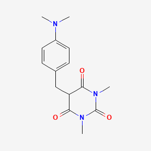 molecular formula C15H19N3O3 B3825267 5-[4-(dimethylamino)benzyl]-1,3-dimethyl-2,4,6(1H,3H,5H)-pyrimidinetrione 