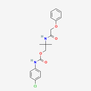 molecular formula C19H21ClN2O4 B3825290 2-methyl-2-[(phenoxyacetyl)amino]propyl (4-chlorophenyl)carbamate 