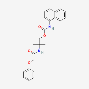 molecular formula C23H24N2O4 B3825296 2-methyl-2-[(phenoxyacetyl)amino]propyl 1-naphthylcarbamate 