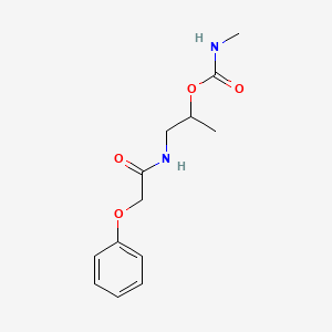 molecular formula C13H18N2O4 B3825299 1-methyl-2-[(phenoxyacetyl)amino]ethyl methylcarbamate 