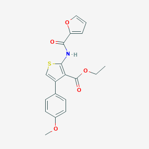 molecular formula C19H17NO5S B382532 Ethyl 2-(2-furoylamino)-4-(4-methoxyphenyl)thiophene-3-carboxylate 