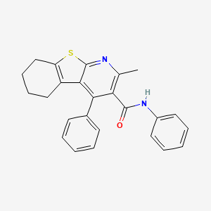 molecular formula C25H22N2OS B3825327 2-methyl-N,4-diphenyl-5,6,7,8-tetrahydro[1]benzothieno[2,3-b]pyridine-3-carboxamide 