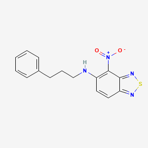 molecular formula C15H14N4O2S B3825376 4-nitro-N-(3-phenylpropyl)-2,1,3-benzothiadiazol-5-amine 