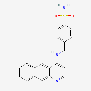molecular formula C20H17N3O2S B3825380 4-[(benzo[g]quinolin-4-ylamino)methyl]benzenesulfonamide CAS No. 313528-19-7