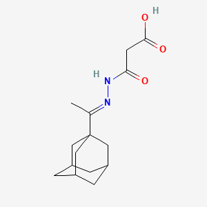 molecular formula C15H22N2O3 B3825393 3-{2-[1-(1-adamantyl)ethylidene]hydrazino}-3-oxopropanoic acid 