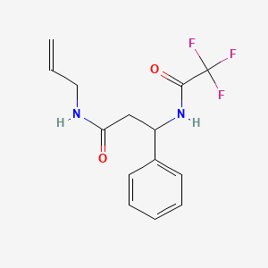 molecular formula C14H15F3N2O2 B3825405 N-allyl-3-phenyl-3-[(trifluoroacetyl)amino]propanamide 