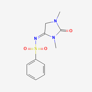 molecular formula C11H13N3O3S B3825412 N-(1,3-dimethyl-2-oxo-4-imidazolidinylidene)benzenesulfonamide 