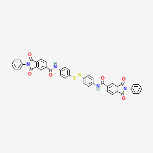 molecular formula C42H26N4O6S2 B3825429 N,N'-(dithiodi-4,1-phenylene)bis(1,3-dioxo-2-phenyl-5-isoindolinecarboxamide) 
