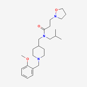 molecular formula C24H39N3O3 B3825434 N-isobutyl-3-(2-isoxazolidinyl)-N-{[1-(2-methoxybenzyl)-4-piperidinyl]methyl}propanamide 