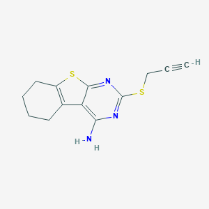 molecular formula C13H13N3S2 B382544 2-(Prop-2-ynylsulfanyl)-5,6,7,8-tetrahydro[1]benzothieno[2,3-d]pyrimidin-4-amine CAS No. 315695-07-9