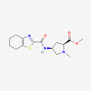 molecular formula C15H21N3O3S B3825440 methyl (2S,4S)-1-methyl-4-[(4,5,6,7-tetrahydro-1,3-benzothiazol-2-ylcarbonyl)amino]pyrrolidine-2-carboxylate 