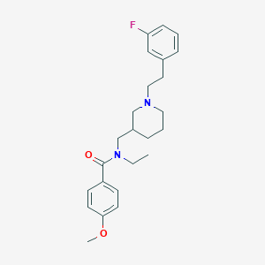 N-ethyl-N-({1-[2-(3-fluorophenyl)ethyl]-3-piperidinyl}methyl)-4-methoxybenzamide