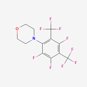 molecular formula C12H8F9NO B3825479 4-[2,3,5-trifluoro-4,6-bis(trifluoromethyl)phenyl]morpholine 