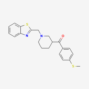 molecular formula C21H22N2OS2 B3825496 [1-(1,3-benzothiazol-2-ylmethyl)-3-piperidinyl][4-(methylthio)phenyl]methanone 
