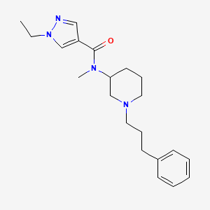 molecular formula C21H30N4O B3825509 1-ethyl-N-methyl-N-[1-(3-phenylpropyl)-3-piperidinyl]-1H-pyrazole-4-carboxamide 