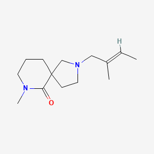 molecular formula C14H24N2O B3825510 7-methyl-2-[(2E)-2-methyl-2-buten-1-yl]-2,7-diazaspiro[4.5]decan-6-one 