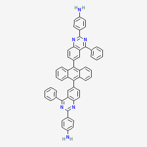 molecular formula C54H36N6 B3825531 4,4'-[9,10-anthracenediylbis(4-phenyl-6,2-quinazolinediyl)]dianiline 