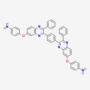molecular formula C46H32N6O2 B3825545 4,4'-{1,4-phenylenebis[(3-phenyl-2,7-quinoxalinediyl)oxy]}dianiline CAS No. 86386-79-0