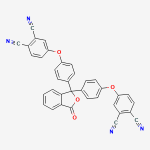 molecular formula C36H18N4O4 B3825557 4,4'-[(3-oxo-1,3-dihydro-2-benzofuran-1,1-diyl)bis(4,1-phenyleneoxy)]diphthalonitrile 