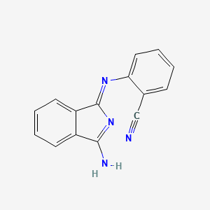 molecular formula C15H10N4 B3825559 2-[(3-imino-2,3-dihydro-1H-isoindol-1-ylidene)amino]benzonitrile 