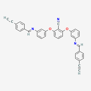 molecular formula C37H23N3O2 B3825566 2,6-bis{3-[(4-ethynylbenzylidene)amino]phenoxy}benzonitrile 