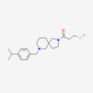molecular formula C22H34N2OS B3825600 7-(4-isopropylbenzyl)-2-[3-(methylthio)propanoyl]-2,7-diazaspiro[4.5]decane 
