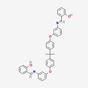molecular formula C41H34N2O4 B3825602 2,2'-[2,2-propanediylbis(4,1-phenyleneoxy-3,1-phenylenenitrilomethylylidene)]diphenol 
