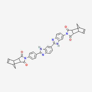 molecular formula C38H28N6O4 B3825614 4-{4-[6-(3,5-dioxo-4-azatricyclo[5.2.1.0~2,6~]dec-8-en-4-yl)-1H,3'H-2,5'-bibenzimidazol-2'-yl]phenyl}-4-azatricyclo[5.2.1.0~2,6~]dec-8-ene-3,5-dione 