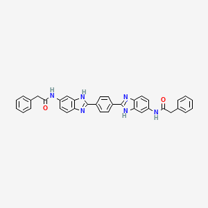 molecular formula C36H28N6O2 B3825617 N,N'-[1,4-phenylenebis(1H-benzimidazole-2,6-diyl)]bis(2-phenylacetamide) 