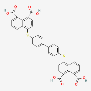 molecular formula C36H22O8S2 B3825625 4,4'-[4,4'-biphenyldiylbis(thio)]di(1,8-naphthalenedicarboxylic acid) 