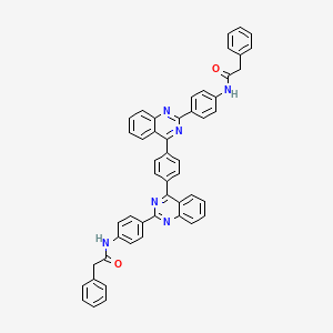 molecular formula C50H36N6O2 B3825633 N,N'-[1,4-phenylenebis(4,2-quinazolinediyl-4,1-phenylene)]bis(2-phenylacetamide) 