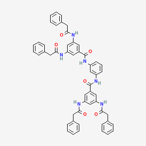 molecular formula C52H44N6O6 B3825637 N,N'-1,3-phenylenebis{3,5-bis[(phenylacetyl)amino]benzamide} 