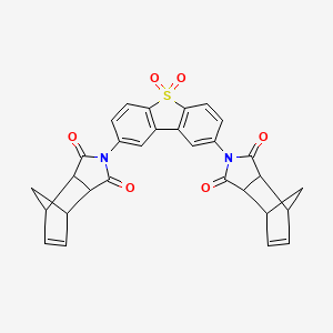molecular formula C30H22N2O6S B3825638 4,4'-(5,5-dioxidodibenzo[b,d]thiene-2,8-diyl)bis(4-azatricyclo[5.2.1.0~2,6~]dec-8-ene-3,5-dione) 