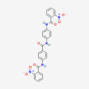 molecular formula C27H19N5O7 B3825653 2-nitro-N-[4-({4-[(2-nitrobenzoyl)amino]benzoyl}amino)phenyl]benzamide 