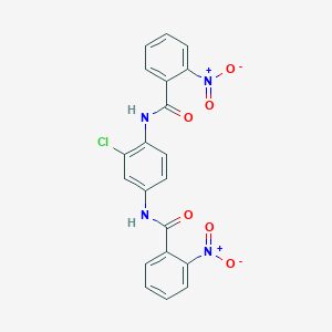 molecular formula C20H13ClN4O6 B3825665 N,N'-(2-chloro-1,4-phenylene)bis(2-nitrobenzamide) 