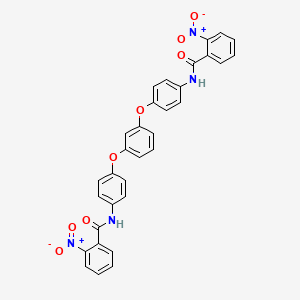 molecular formula C32H22N4O8 B3825671 N,N'-[1,3-phenylenebis(oxy-4,1-phenylene)]bis(2-nitrobenzamide) 