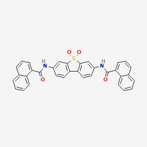 molecular formula C34H22N2O4S B3825690 N,N'-(5,5-dioxidodibenzo[b,d]thiene-3,7-diyl)di(1-naphthamide) 