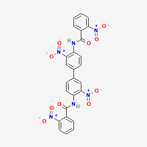 molecular formula C26H16N6O10 B3825699 N,N'-(3,3'-dinitro-4,4'-biphenyldiyl)bis(2-nitrobenzamide) 