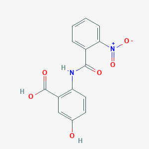 molecular formula C14H10N2O6 B3825700 5-hydroxy-2-[(2-nitrobenzoyl)amino]benzoic acid 