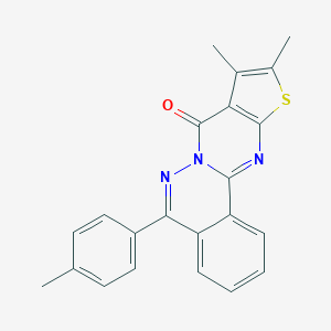 9,10-dimethyl-5-(4-methylphenyl)-8H-thieno[2',3':4,5]pyrimido[2,1-a]phthalazin-8-one