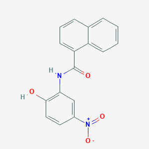 molecular formula C17H12N2O4 B3825715 N-(2-hydroxy-5-nitrophenyl)-1-naphthamide 