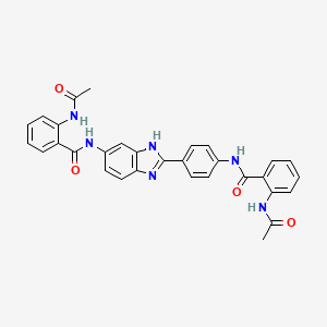 molecular formula C31H26N6O4 B3825720 2-(acetylamino)-N-[4-(6-{[2-(acetylamino)benzoyl]amino}-1H-benzimidazol-2-yl)phenyl]benzamide 