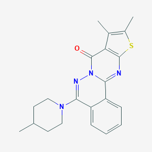 9,10-dimethyl-5-(4-methylpiperidin-1-yl)-8H-thieno[2',3':4,5]pyrimido[2,1-a]phthalazin-8-one