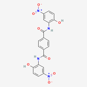 molecular formula C20H14N4O8 B3825736 N,N'-bis(2-hydroxy-5-nitrophenyl)terephthalamide CAS No. 6957-83-1