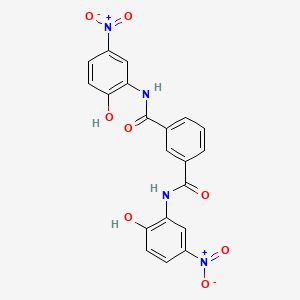 molecular formula C20H14N4O8 B3825738 N,N'-bis(2-hydroxy-5-nitrophenyl)isophthalamide 