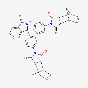 molecular formula C38H29N3O5 B3825752 4,4'-[(3-oxo-2,3-dihydro-1H-isoindole-1,1-diyl)di-4,1-phenylene]bis(4-azatricyclo[5.2.1.0~2,6~]dec-8-ene-3,5-dione) 
