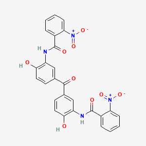 molecular formula C27H18N4O9 B3825760 N,N'-[carbonylbis(6-hydroxy-3,1-phenylene)]bis(2-nitrobenzamide) 